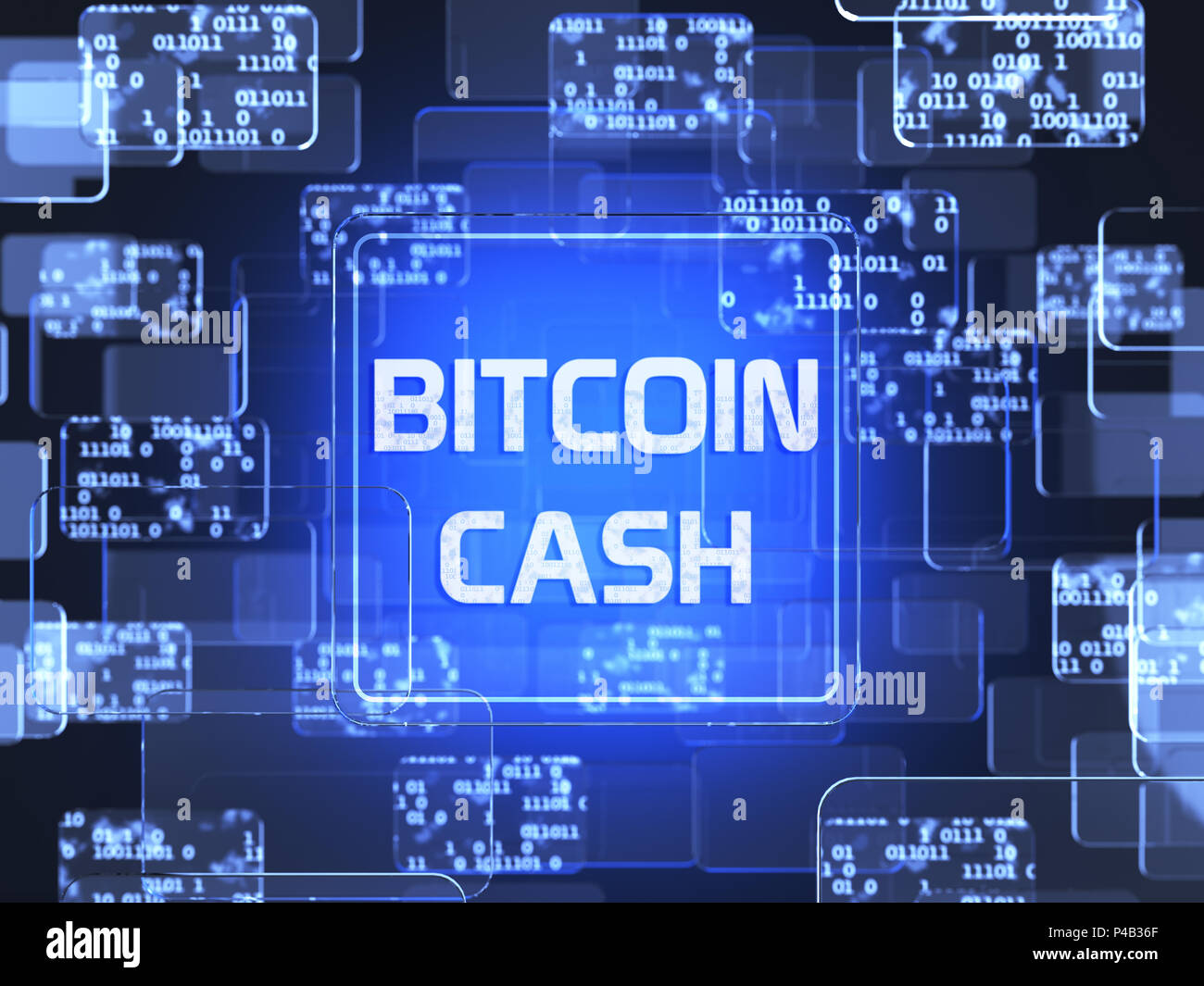 Zukunft Technik Block Kette Cryptocurrency Bitcoin Cash Blue - 